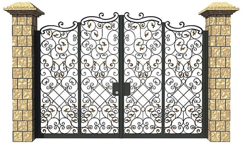 Распашные ворота Commander-13 (Нитроэмаль) - внешняя сторона